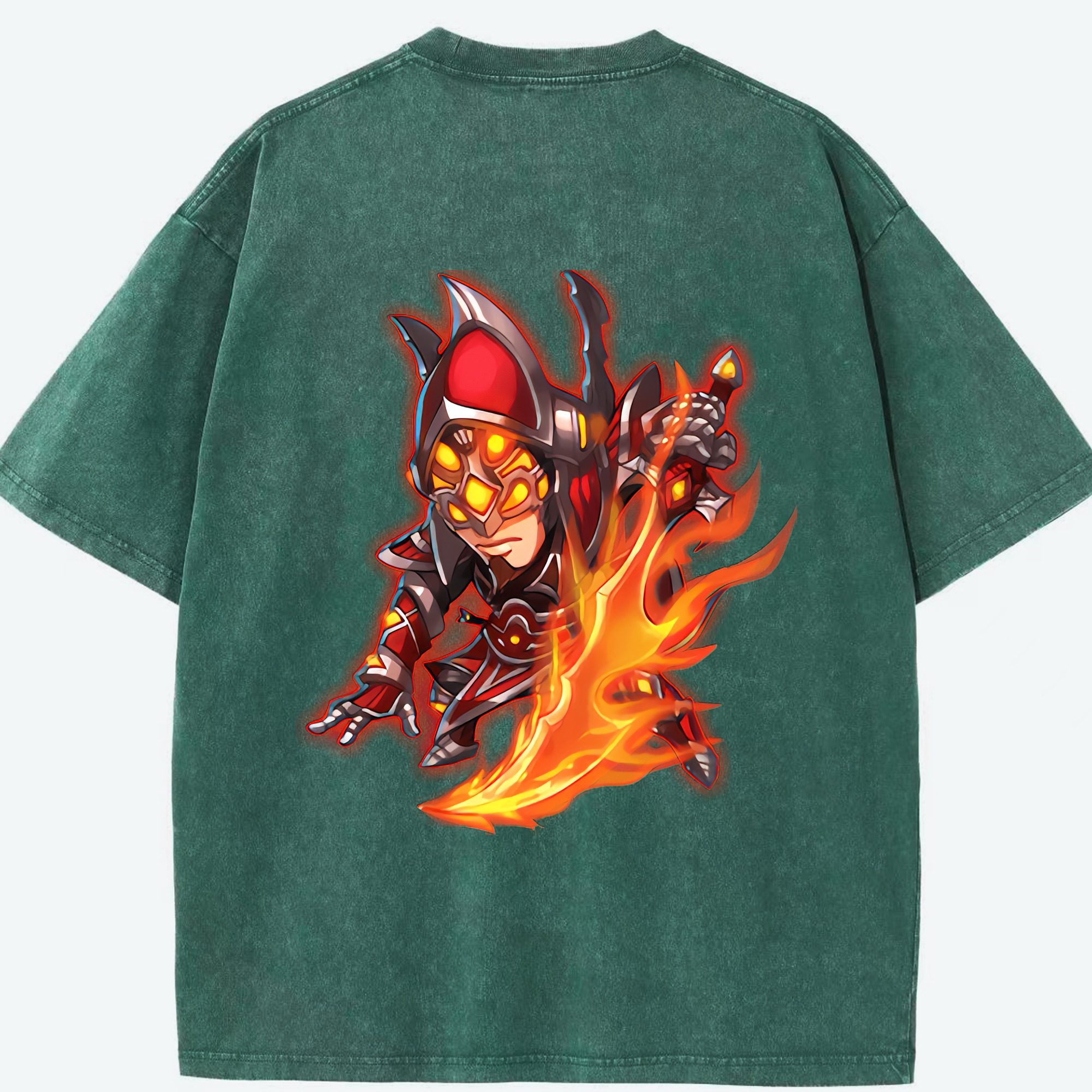 リーグ・オブ・レジェンド League of Legends LOL 綿100% ヴィンテージ風 半袖Tシャツ（背面プリント）